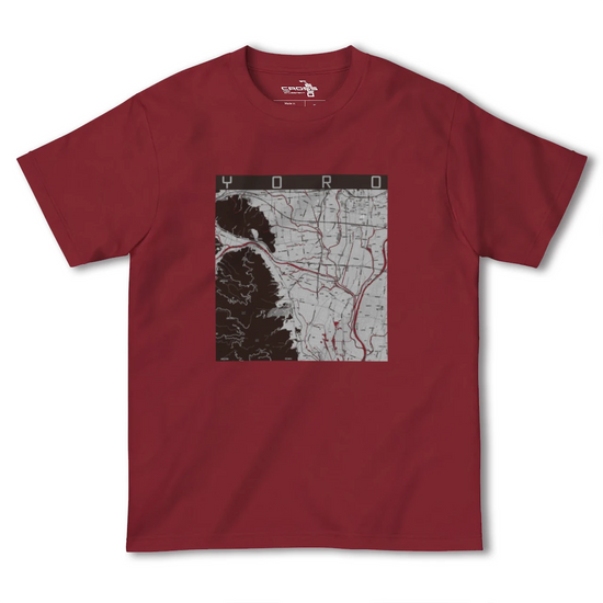 【養老（岐阜県）】地図柄ヘビーウェイトTシャツ