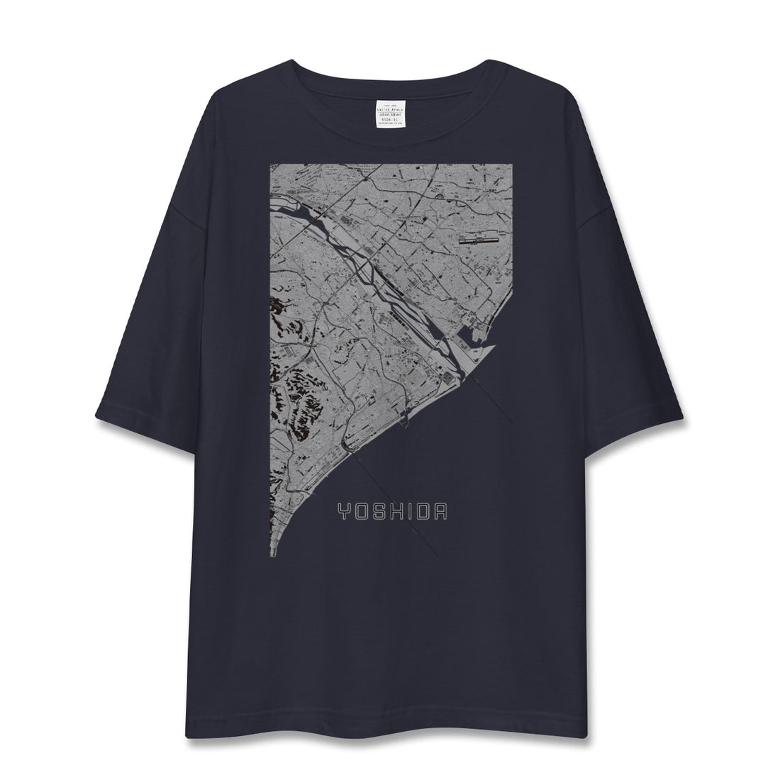 【吉田（静岡県）】地図柄ビッグシルエットTシャツ