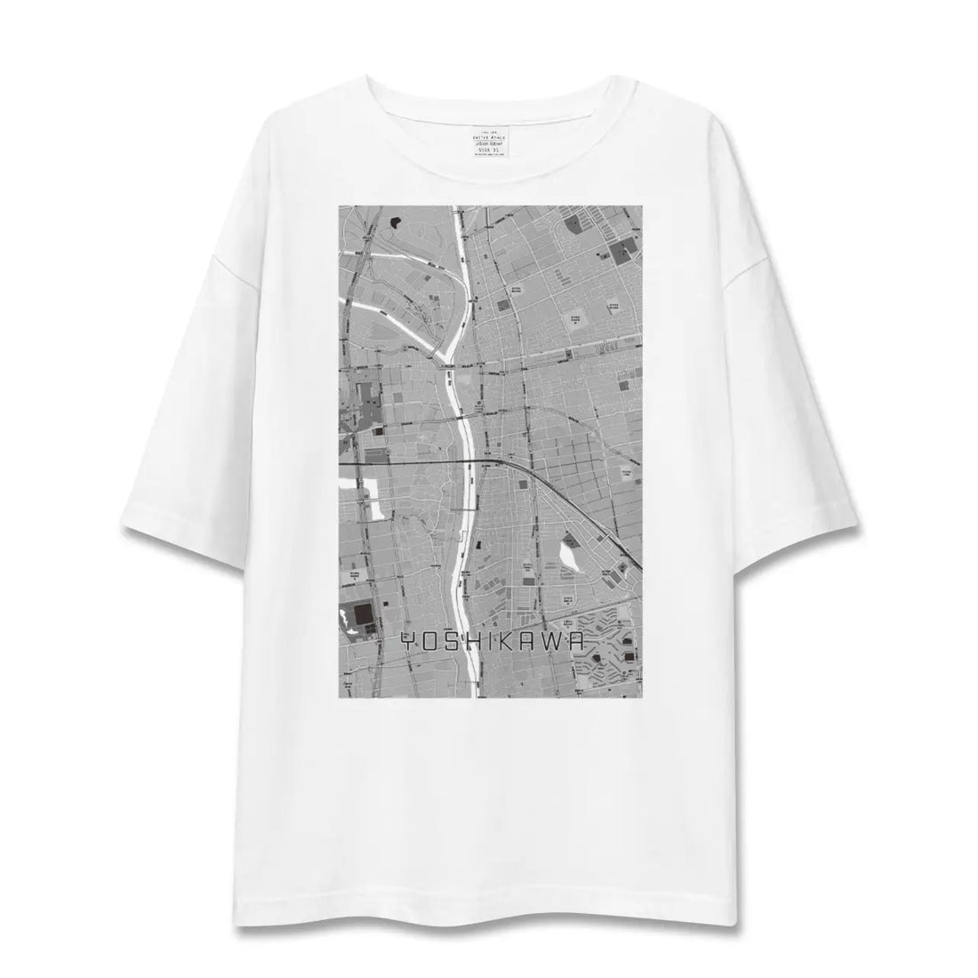 【吉川（埼玉県）】地図柄ビッグシルエットTシャツ