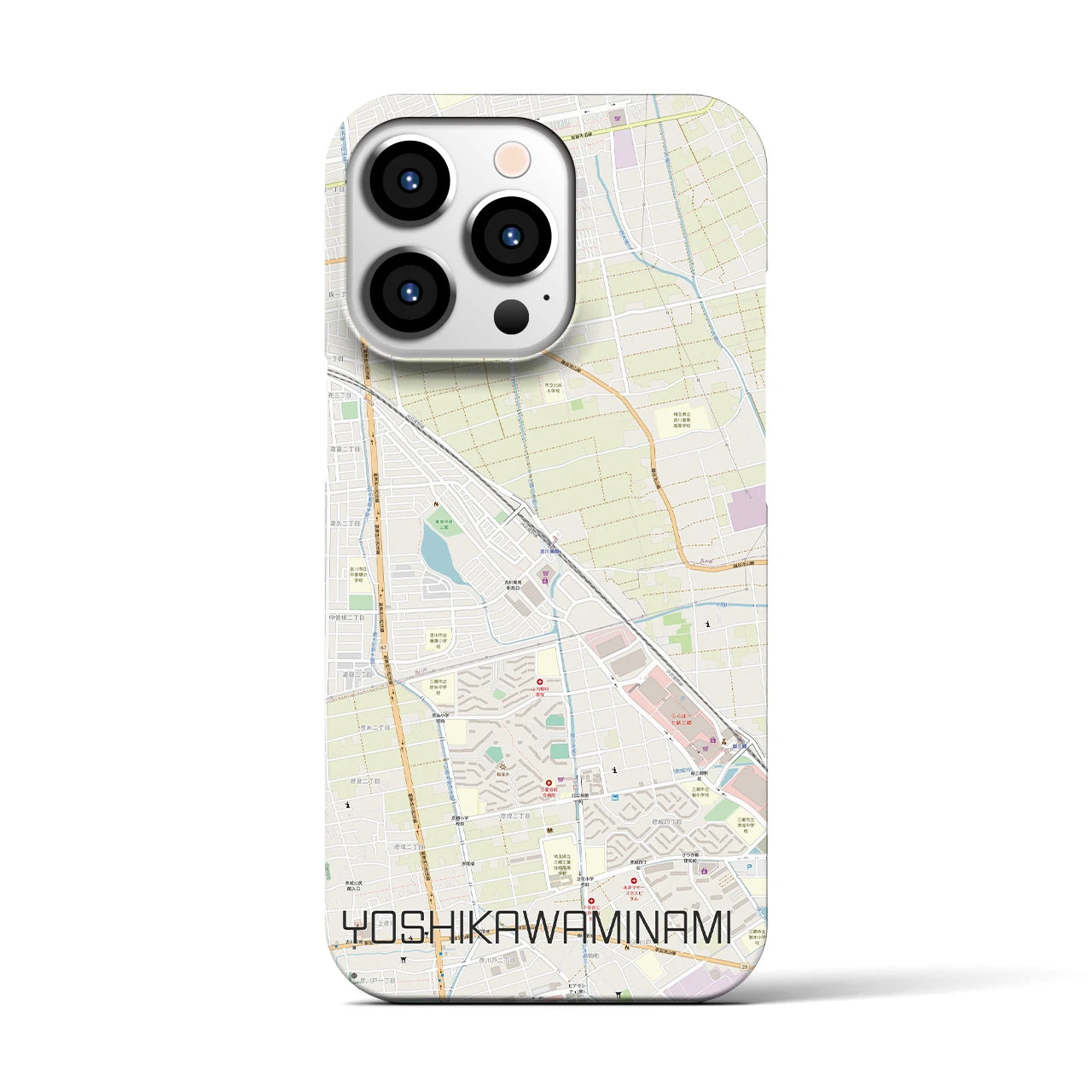 【吉川美南】地図柄iPhoneケース（バックカバータイプ・ナチュラル）iPhone 13 Pro 用