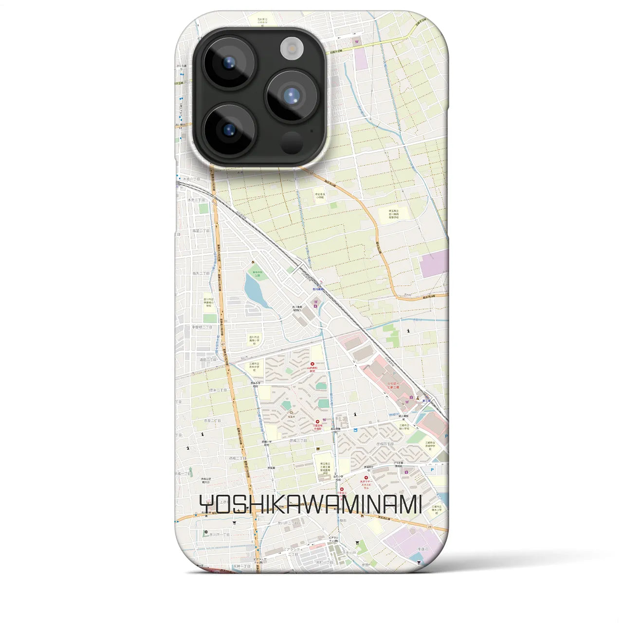 【吉川美南】地図柄iPhoneケース（バックカバータイプ・ナチュラル）iPhone 15 Pro Max 用