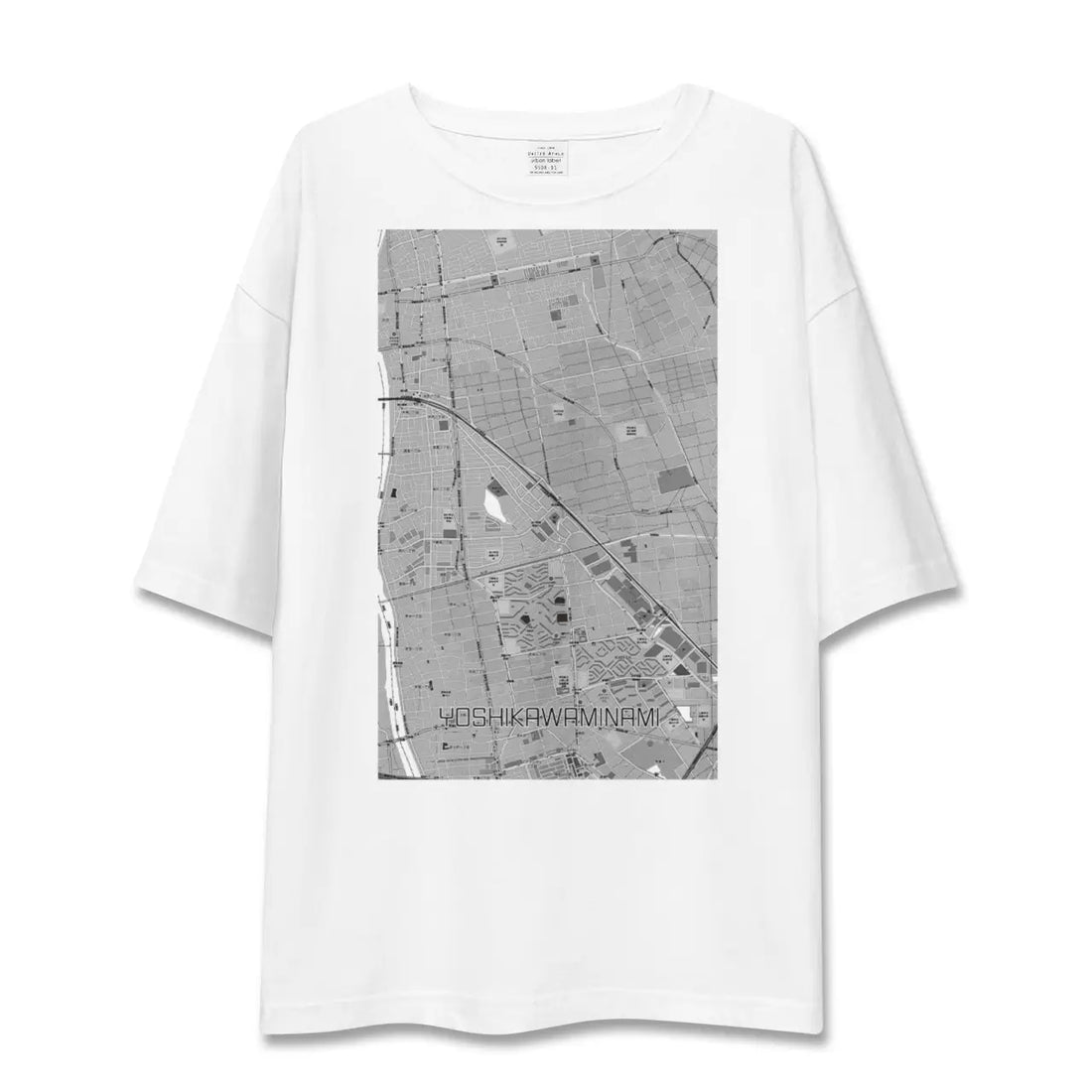 【吉川美南（埼玉県）】地図柄ビッグシルエットTシャツ
