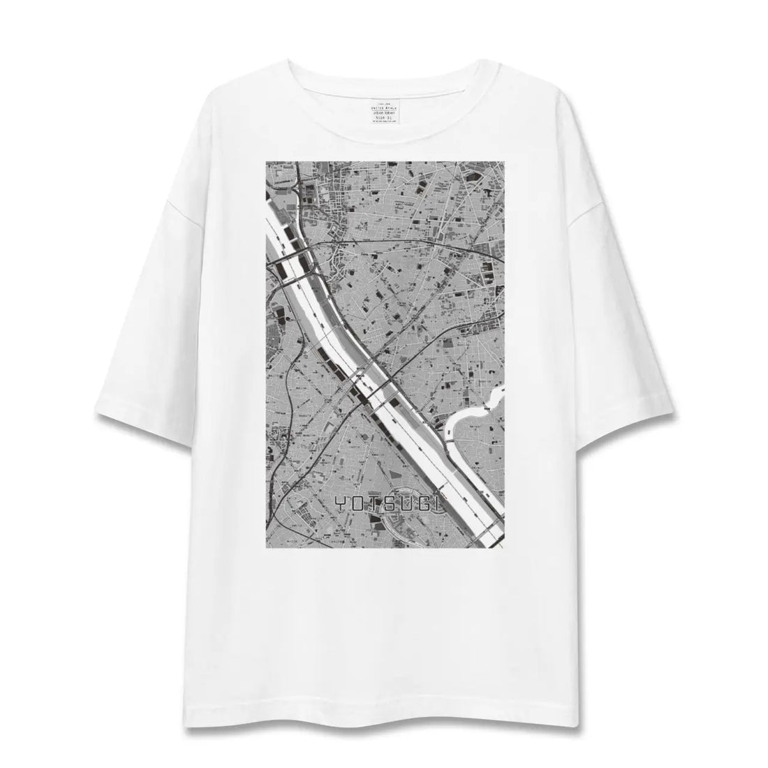 【四ツ木(東京都)】地図柄ビッグシルエットTシャツ