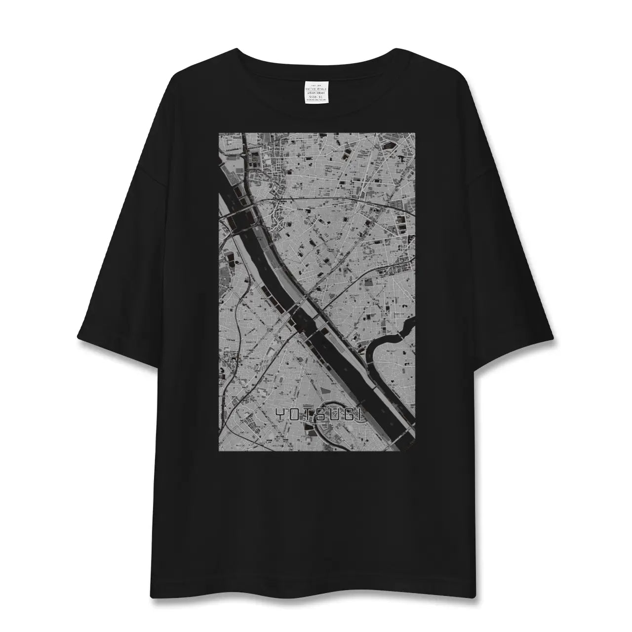 【四ツ木（東京都）】地図柄ビッグシルエットTシャツ
