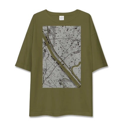 【四ツ木（東京都）】地図柄ビッグシルエットTシャツ