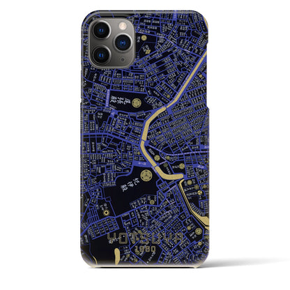 【四ツ谷1860】地図柄iPhoneケース（バックカバータイプ・ブラック）iPhone 11 Pro Max 用