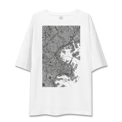 【あなたの街】地図柄ビッグシルエットTシャツ