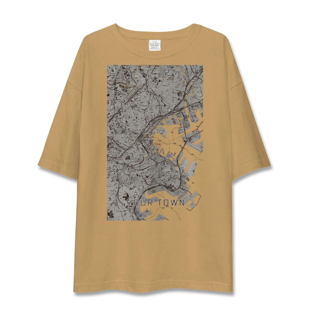 【あなたの街】地図柄ビッグシルエットTシャツ