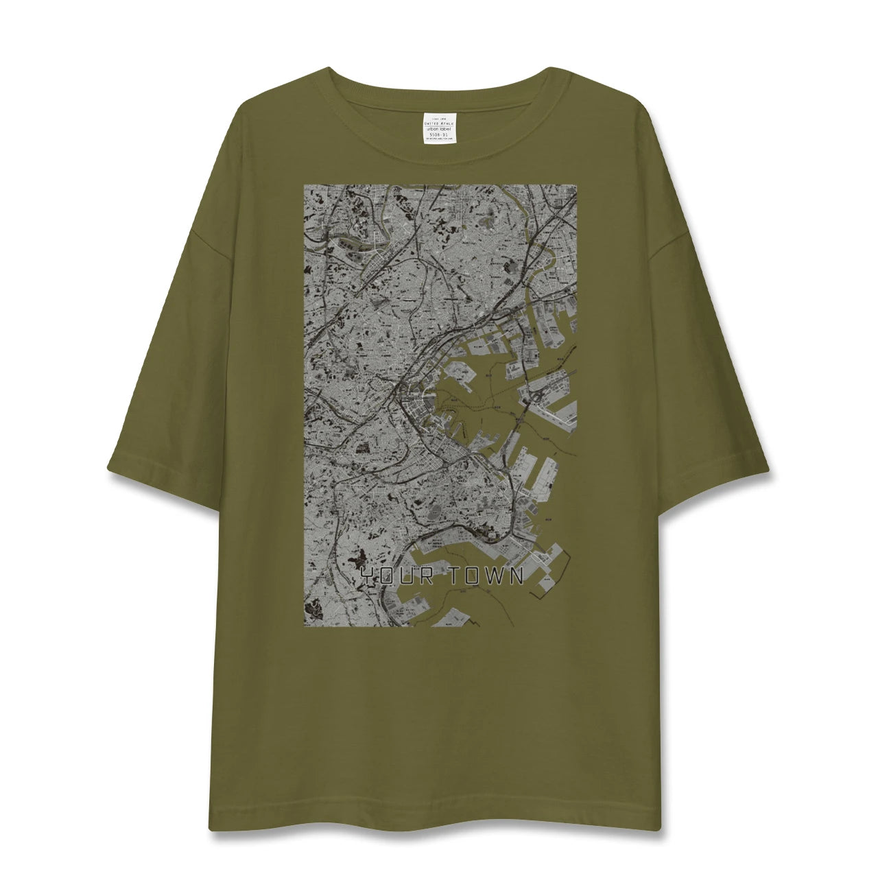 【あなたの街】地図柄ビッグシルエットTシャツ