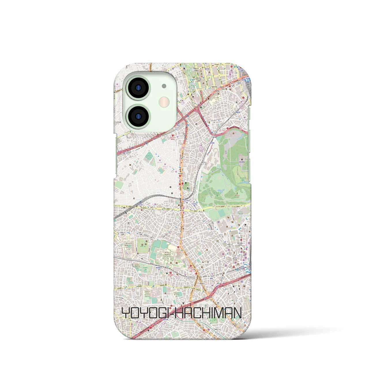 【代々木八幡】地図柄iPhoneケース（バックカバータイプ・ナチュラル）iPhone 12 mini 用