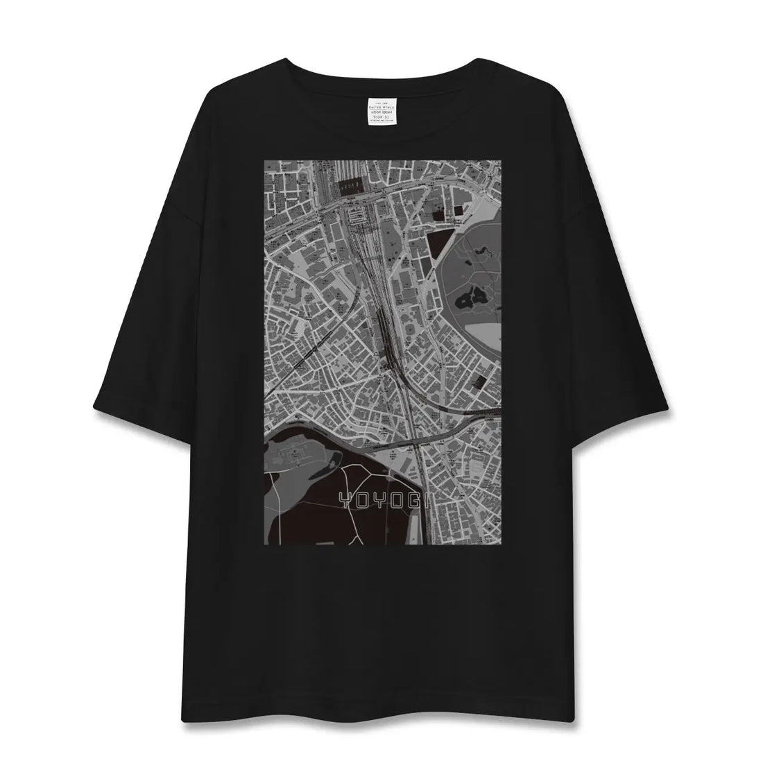 【代々木2(東京都)】地図柄ビッグシルエットTシャツ