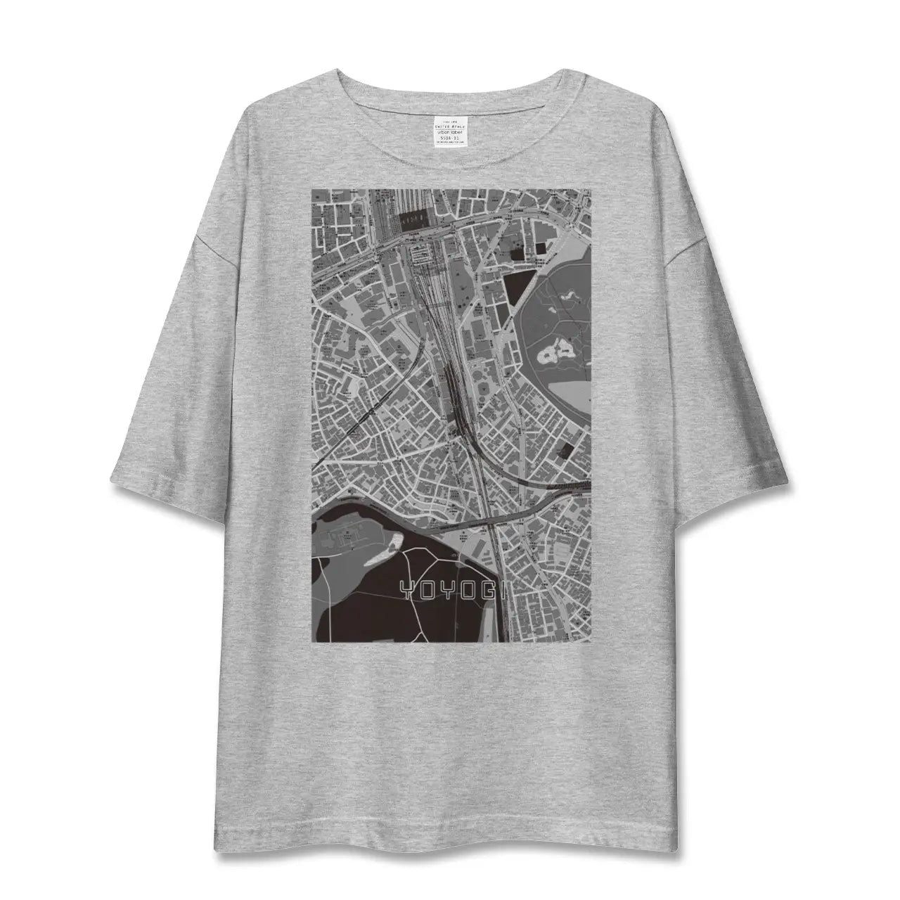 【代々木2（東京都）】地図柄ビッグシルエットTシャツ
