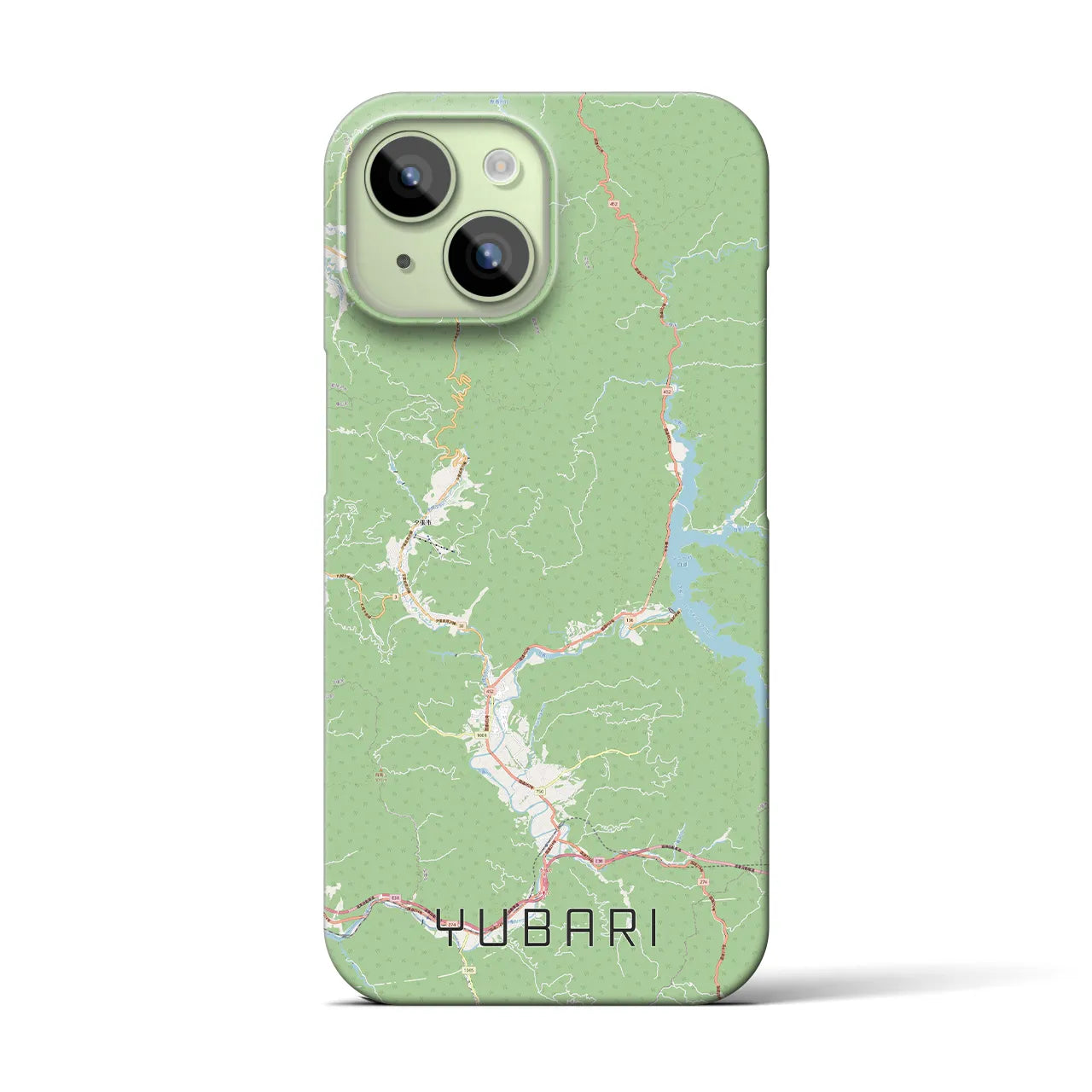 【夕張】地図柄iPhoneケース（バックカバータイプ・ナチュラル）iPhone 15 用