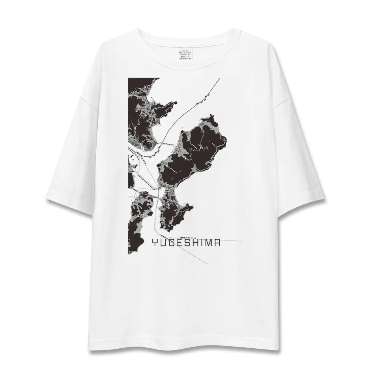 【弓削島（愛媛県）】地図柄ビッグシルエットTシャツ
