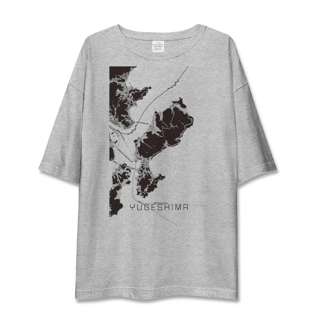 【弓削島（愛媛県）】地図柄ビッグシルエットTシャツ