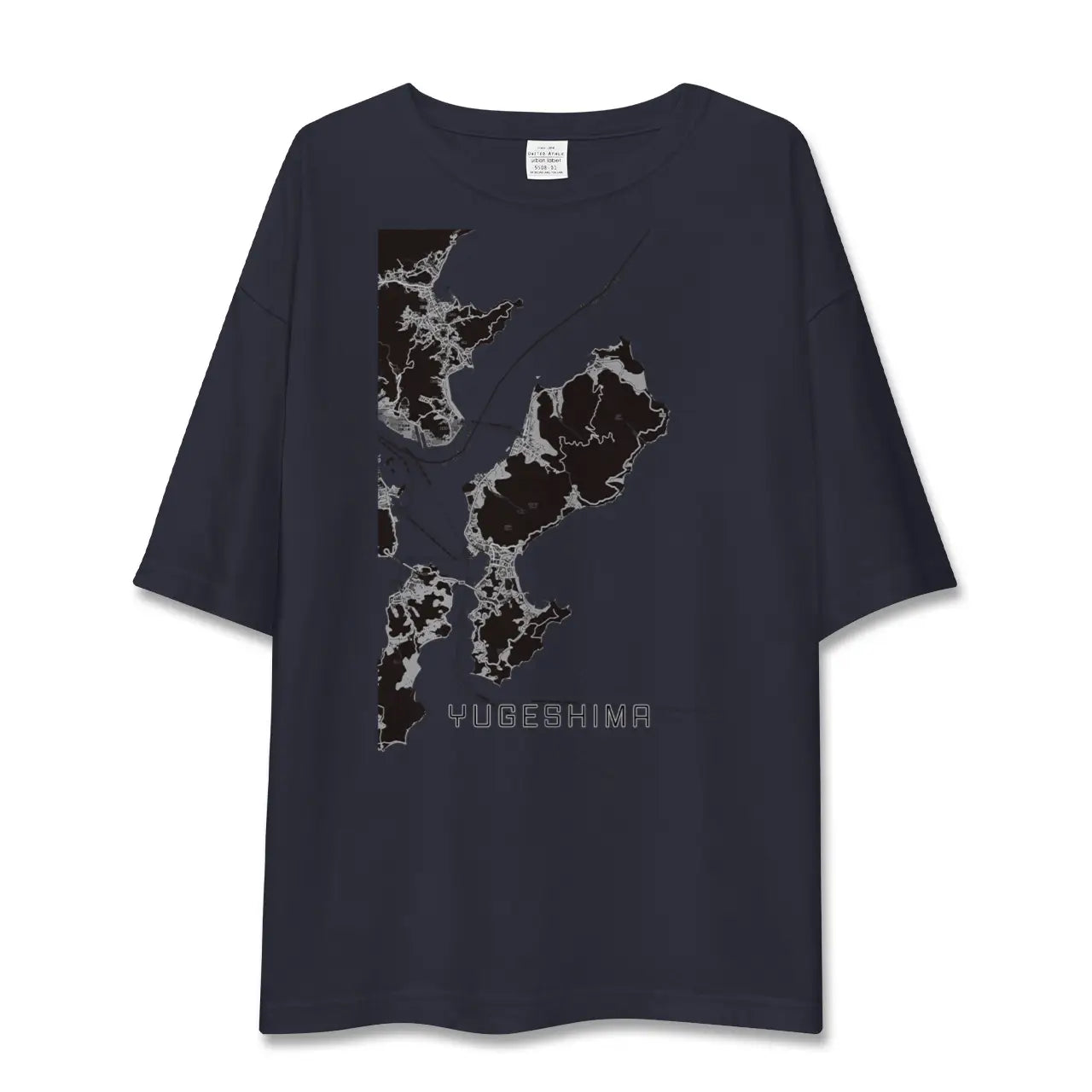 【弓削島（愛媛県）】地図柄ビッグシルエットTシャツ