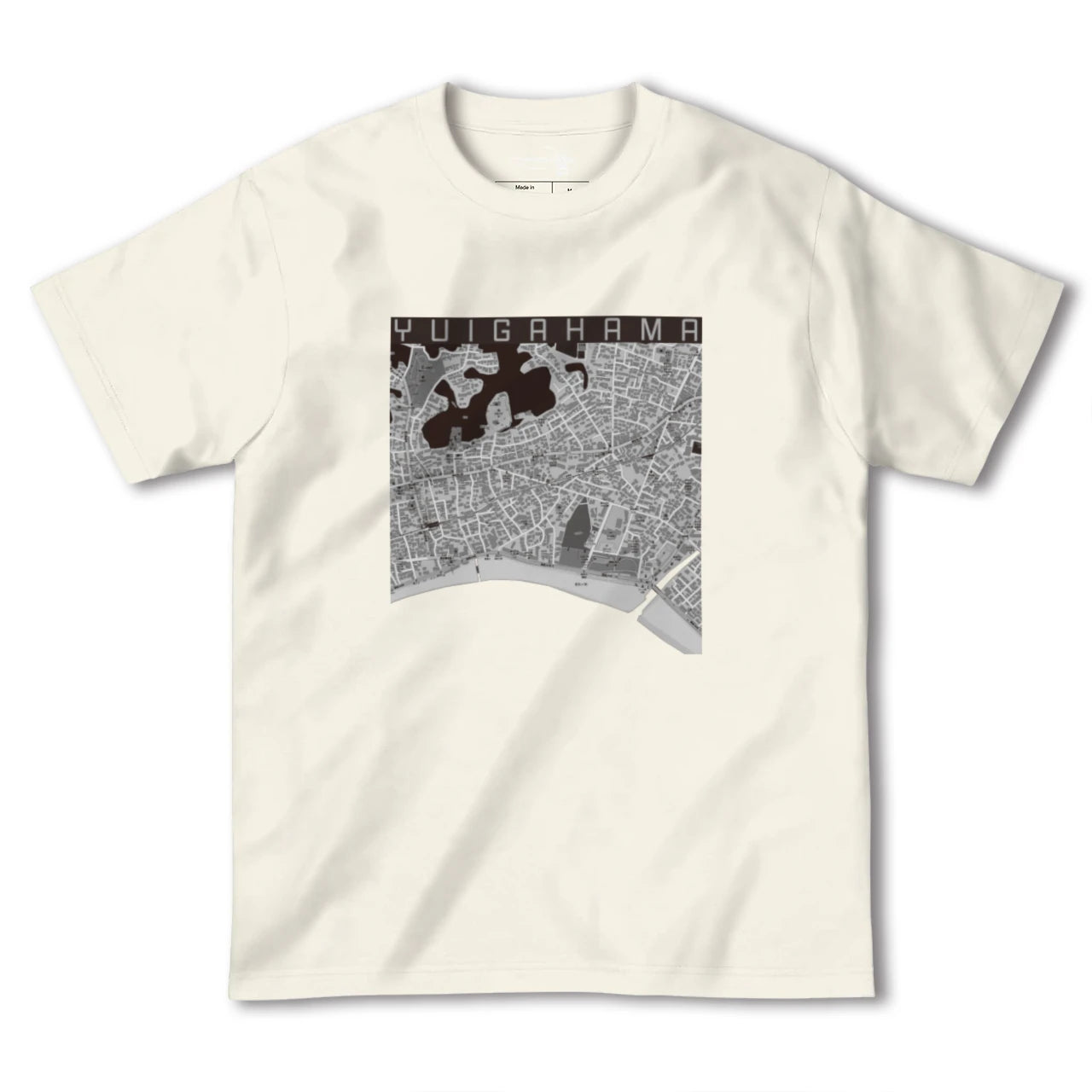 【由比ヶ浜（神奈川県）】地図柄ヘビーウェイトTシャツ