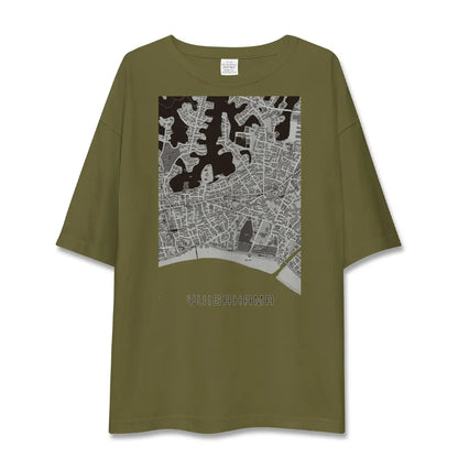 【由比ヶ浜（神奈川県）】地図柄ビッグシルエットTシャツ