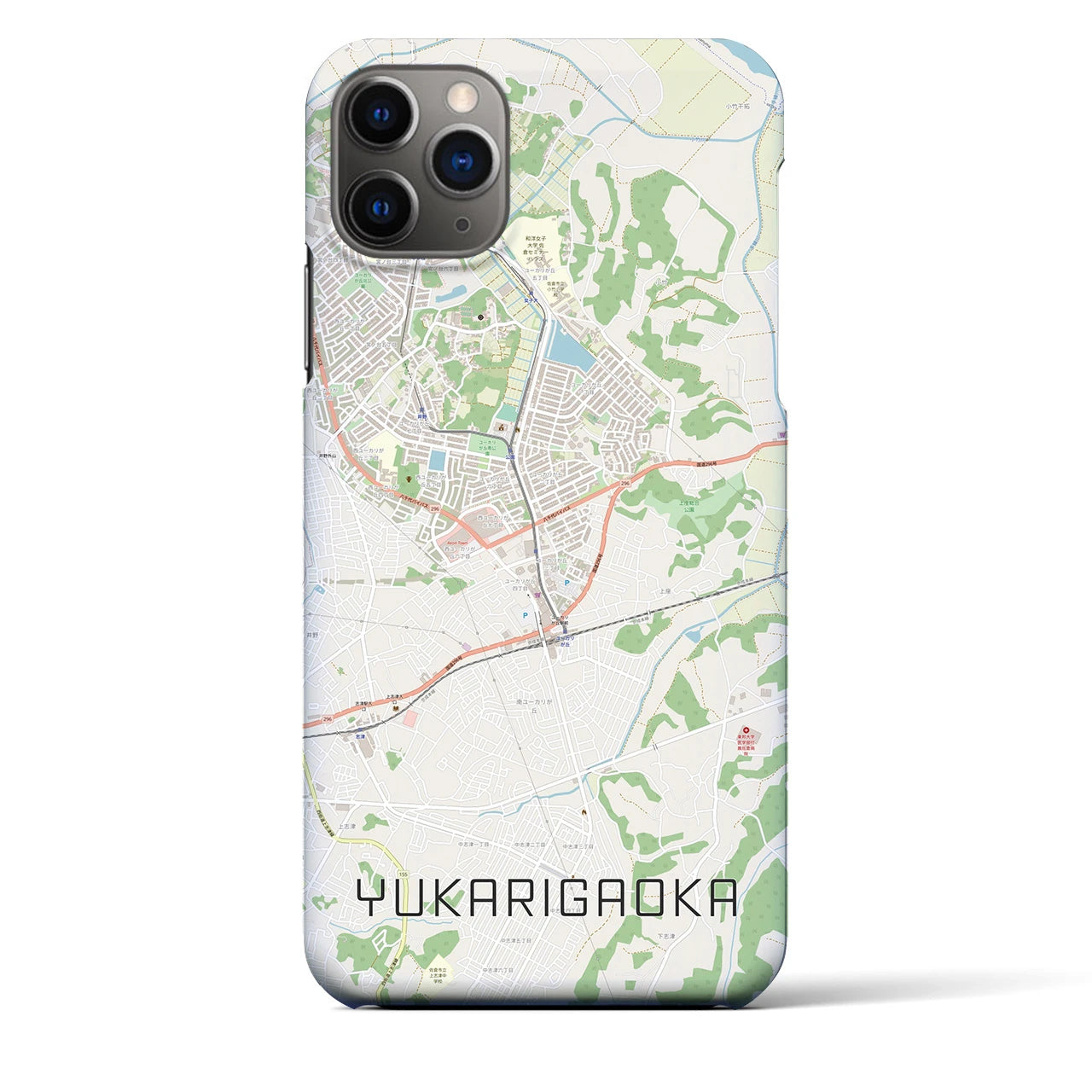 ユーカリが丘（千葉県）】地図柄iPhoneケース（バックカバータイプ）　–　クロスフィールド