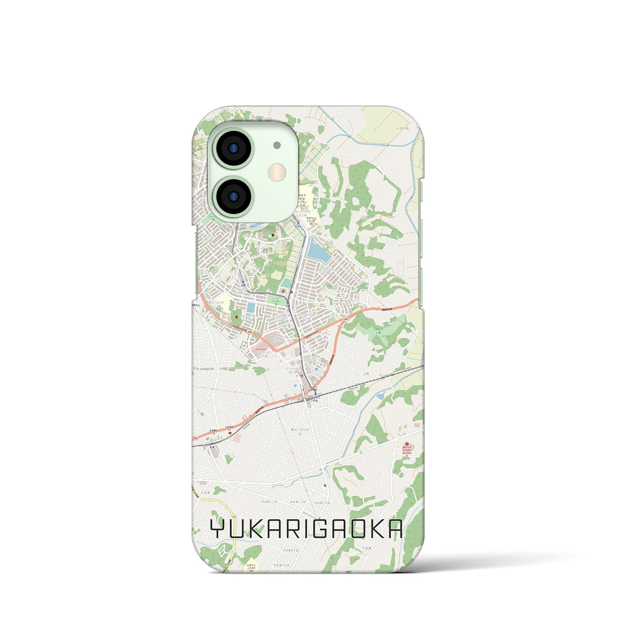 【ユーカリが丘】地図柄iPhoneケース（バックカバータイプ・ナチュラル）iPhone 12 mini 用