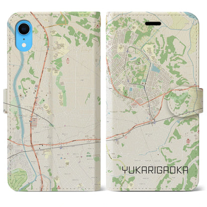 【ユーカリが丘（千葉県）】地図柄iPhoneケース（手帳タイプ）ナチュラル・iPhone XR 用