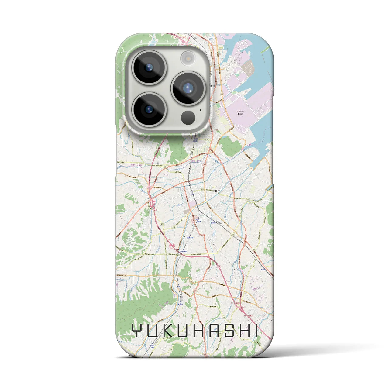 【行橋】地図柄iPhoneケース（バックカバータイプ・ナチュラル）iPhone 15 Pro 用