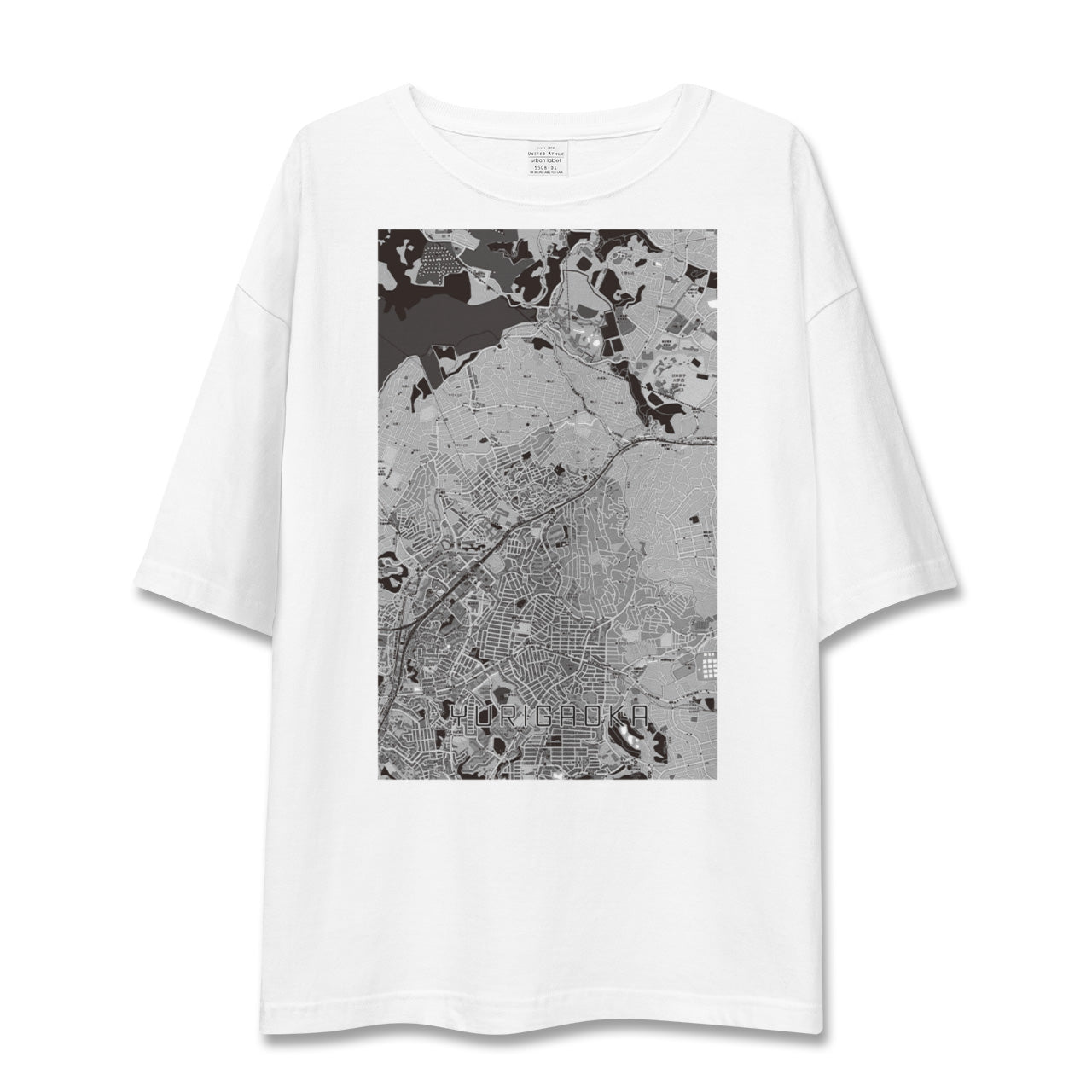 【百合ヶ丘（神奈川県）】地図柄ビッグシルエットTシャツ