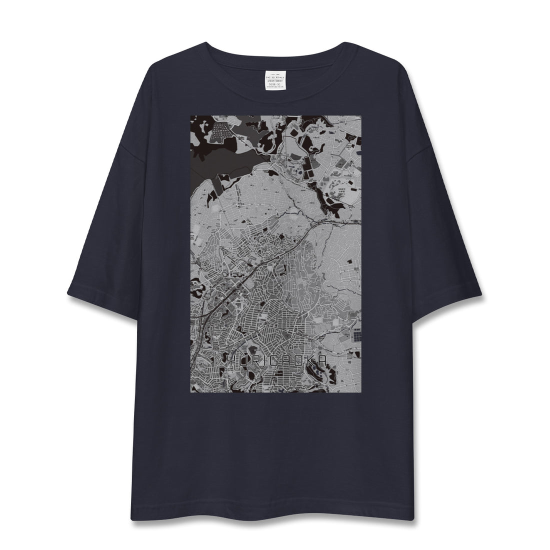 【百合ヶ丘（神奈川県）】地図柄ビッグシルエットTシャツ