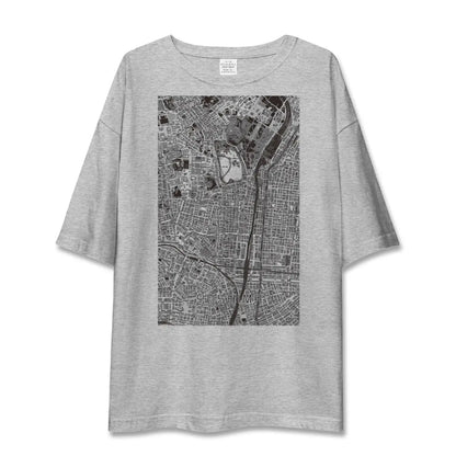 【湯島（東京都）】地図柄ビッグシルエットTシャツ