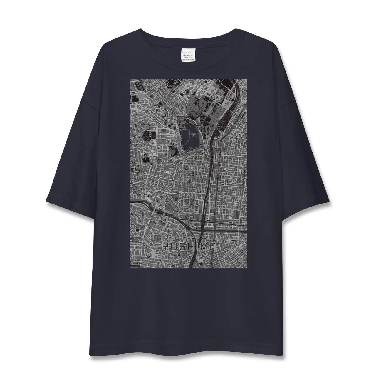 【湯島（東京都）】地図柄ビッグシルエットTシャツ