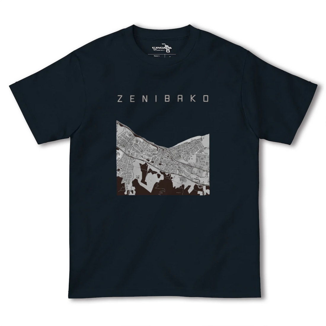 【銭函(北海道)】地図柄ヘビーウェイトTシャツ