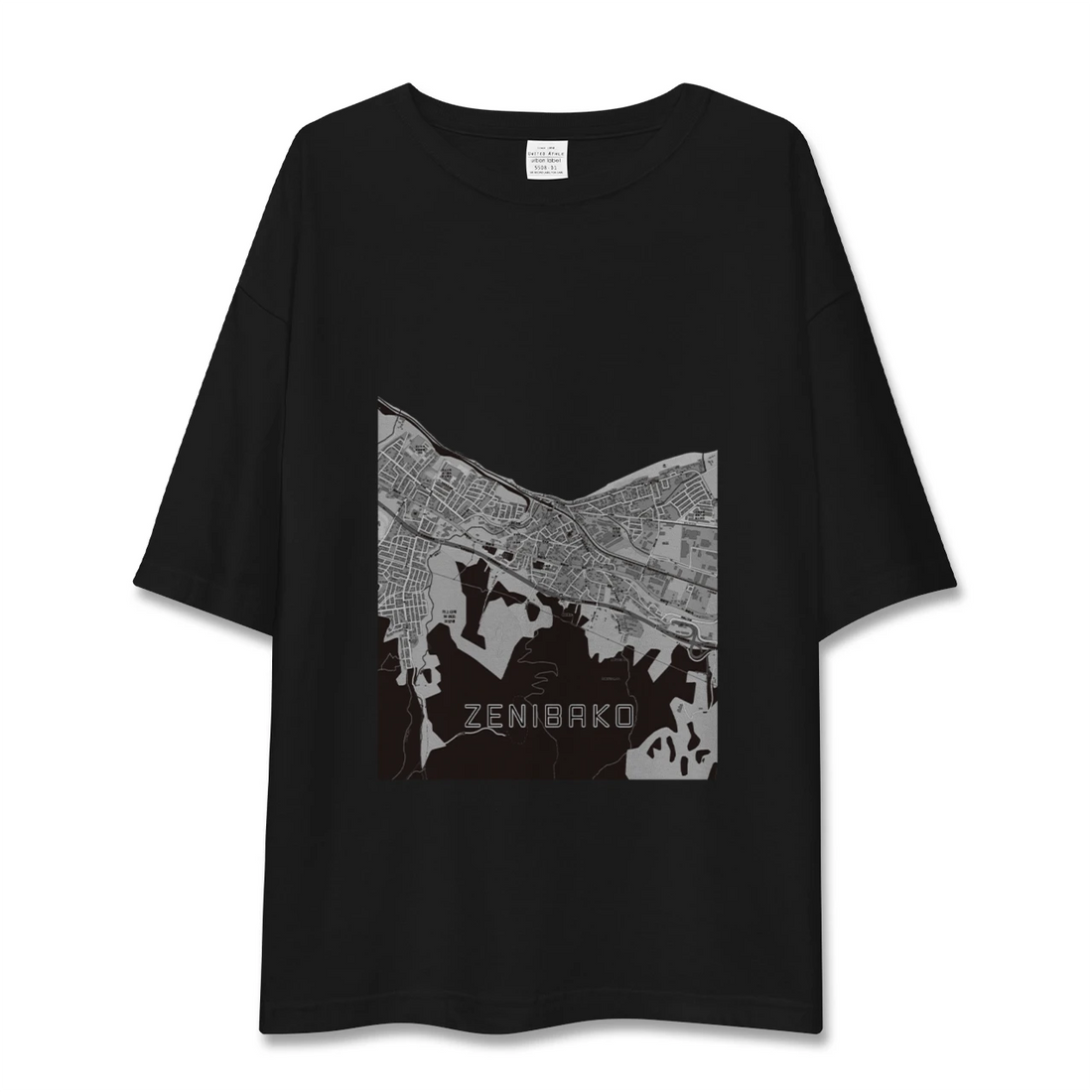 【銭函(北海道)】地図柄ビッグシルエットTシャツ