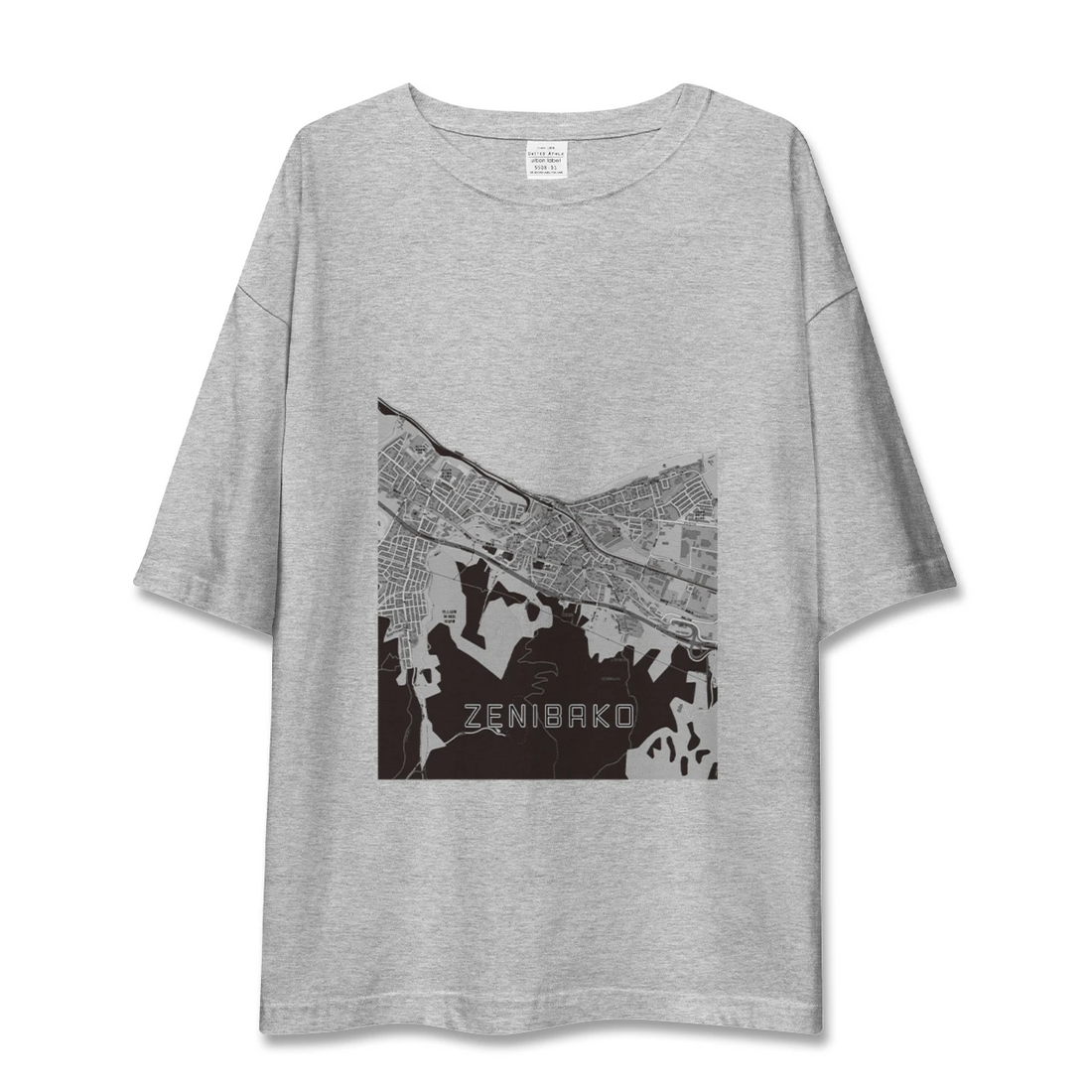 【銭函（北海道）】地図柄ビッグシルエットTシャツ