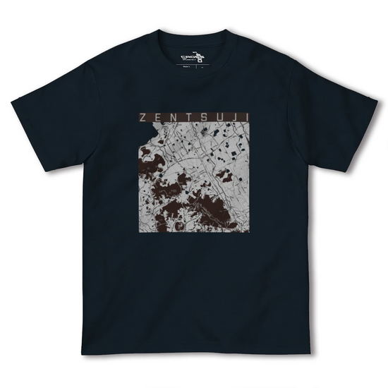 【善通寺（香川県）】地図柄ヘビーウェイトTシャツ