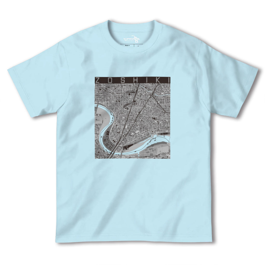 【雑色(東京都)】地図柄ヘビーウェイトTシャツ