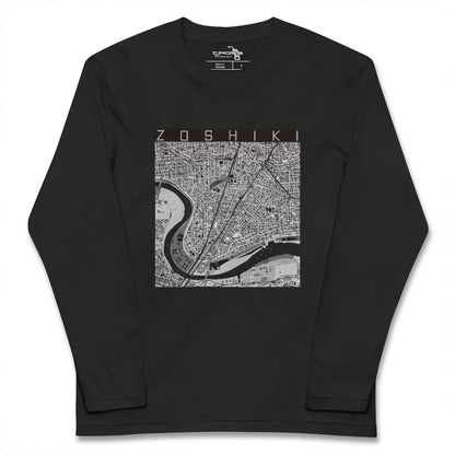 【雑色（東京都）】地図柄ロングスリーブTシャツ