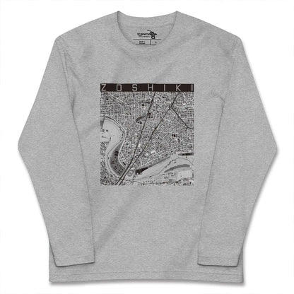 【雑色（東京都）】地図柄ロングスリーブTシャツ