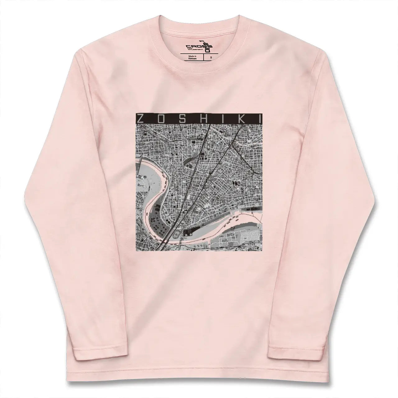 【雑色（東京都）】地図柄ロングスリーブTシャツ