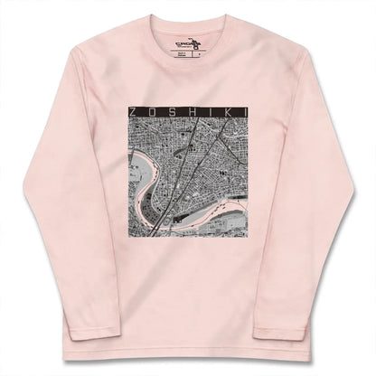 【雑色（東京都）】地図柄ロングスリーブTシャツ