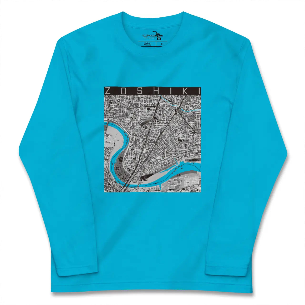 【雑色（東京都）】地図柄ロングスリーブTシャツ