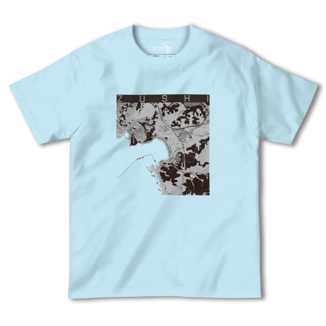 【逗子(神奈川県)】地図柄ヘビーウェイトTシャツ